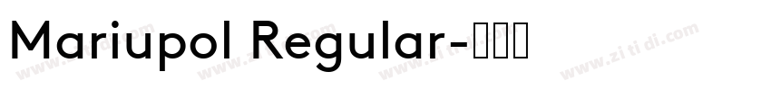 Mariupol Regular字体转换